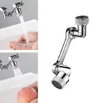 Set x2 extensor de grifo 1080° con brazo giratorio y aireador universal para lavado de manos y frutas.