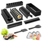 Kit molde para hacer sushi de diferentes formas: onigiri, rollos y más, con accesorios.