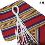 Set x2 Hamacas Diseño Múltiples Colores con aro y cuerdas blancas.