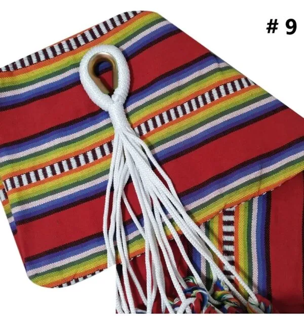 Set x2 Hamacas Diseño Múltiples Colores con aro y cuerdas blancas.