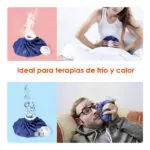 Bolsa de hielo reutilizable para aliviar dolores, ideal para terapia fría y caliente.