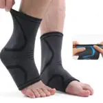 Tobilleras deportivas elásticas tipo media para soporte y recuperación, x2 unidades.