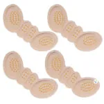 Set x2 pares de plantillas para tacones, protector de talón, almohadillas beige con puntos.