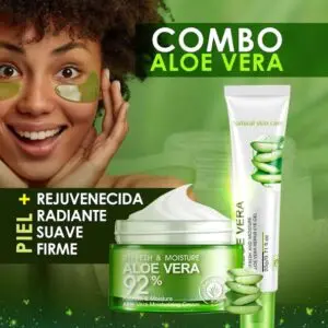 Duo de Aloe Vera Bioaqua: crema y gel reparador para piel rejuvenecida, radiante, suave y firme.