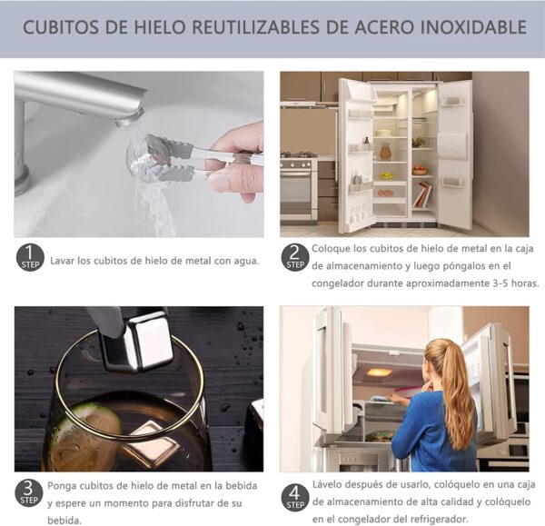 Set x8 Cubos De Hielo Reutilizable Mantiene el Frío - Imagen 11