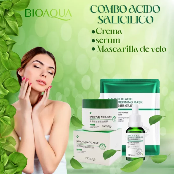 Combo Acido Salicílico X3 (Crema, Serum y Mascarilla) - Imagen 4