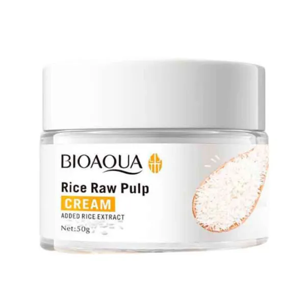 Crema Bioaqua Rice Raw Pulp con extracto de arroz, 50g.