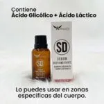 Serum Despigmentante Afrodita SD con Ácido Glicólico y Láctico para zonas específicas.