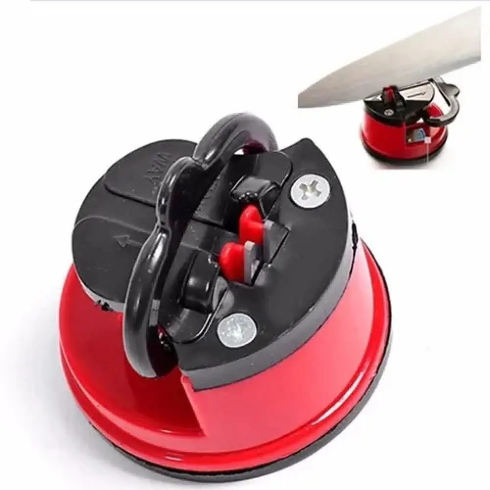 Afilador de cuchillos con ventosa para fijar en superficies. Ideal para mantener tus cuchillos como nuevos.