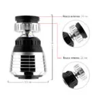 Set x2 Ahorrador de Agua para Grifo Regulador: Rosca externa 24mm, interna 22mm, alto 6cm, ancho 3.3cm.