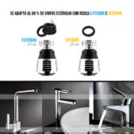 Set x2 Ahorrador de agua para grifo regulador exterior 24mm e interior 22mm.