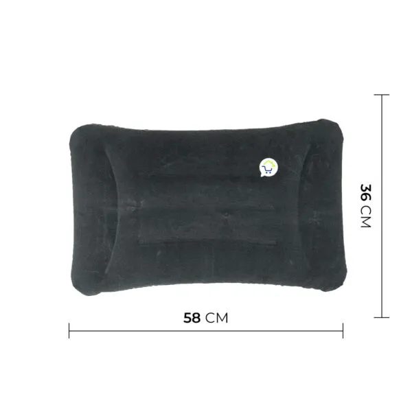 Almohada lumbar inflable portátil para viajar, 58 x 36 cm.
