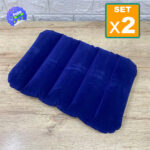 Set x2 Almohada Portátil Multiusos Cojín Inflable Viajera - Imagen 1