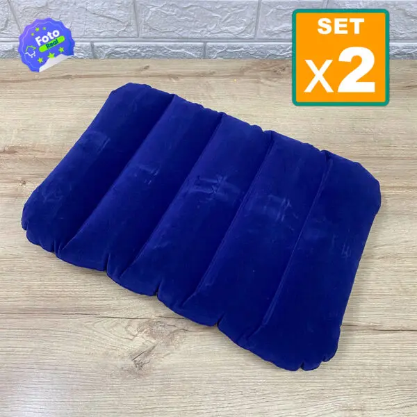 Set x2 Almohada Portátil Multiusos Cojín Inflable Viajera