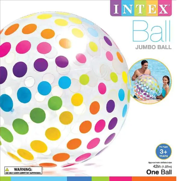 Balón Inflable Jumbo Multicolor 107cm Intex 59065