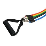 Bandas tubulares de resistencia para ejercicio con mango, niveles de 5 a 125 caracteres.