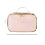 Neceser viajero multiusos rosa, bolso organizador de maquillaje, 22x13cm
