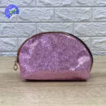 Bolso de maquillaje necer con lentejuelas rosas, ideal para viajes y uso diario.