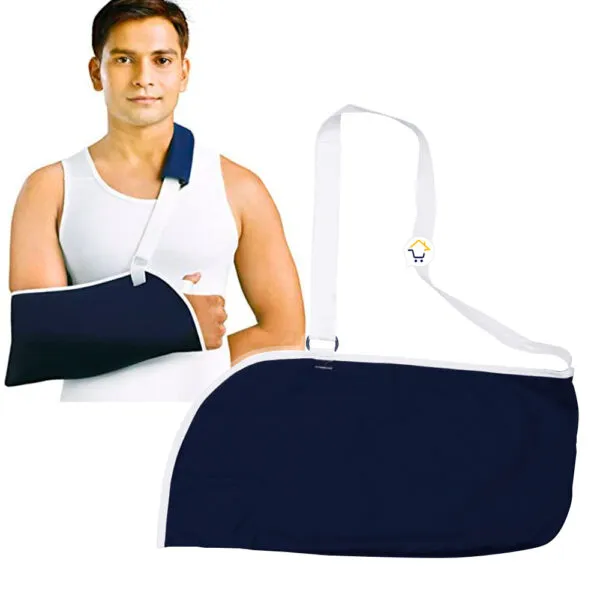 Cabestrillo inmovilizador de hombro para soporte de brazo, ideal para fracturas.