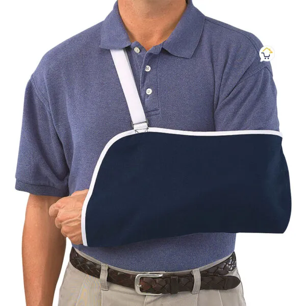 Cabestrillo inmovilizador de hombro y soporte para brazo con fracturas, azul.