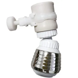 Cabezal rociador ajustable para grifo con 3 modos de salida de agua, plateado y blanco