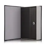 Caja fuerte tipo libro diccionario con 2 llaves, diseño discreto y seguro.