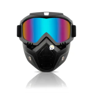 Careta de protección para airsoft, paintball y motocross con máscara y gafas de alta visibilidad.