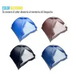 Carpa camping azul para 4 personas, semi impermeable, se envía color aleatorio.