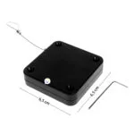 Cerrador de puerta automático negro 6.5cm con cable retráctil y llave Allen incluida