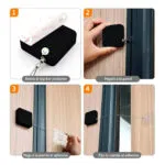 Cerrador automático de puerta multifuncional: instalación sencilla en pared y puerta.