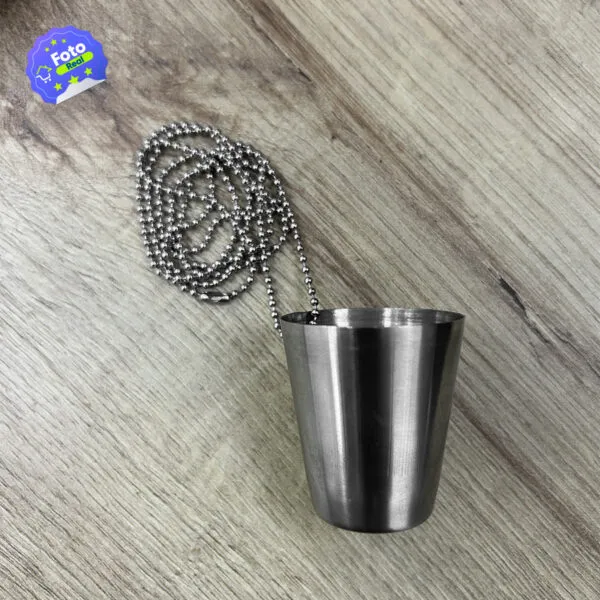 Set x2 collar copa tequilera shot acero inoxidable 23ml, ideal para fiestas.