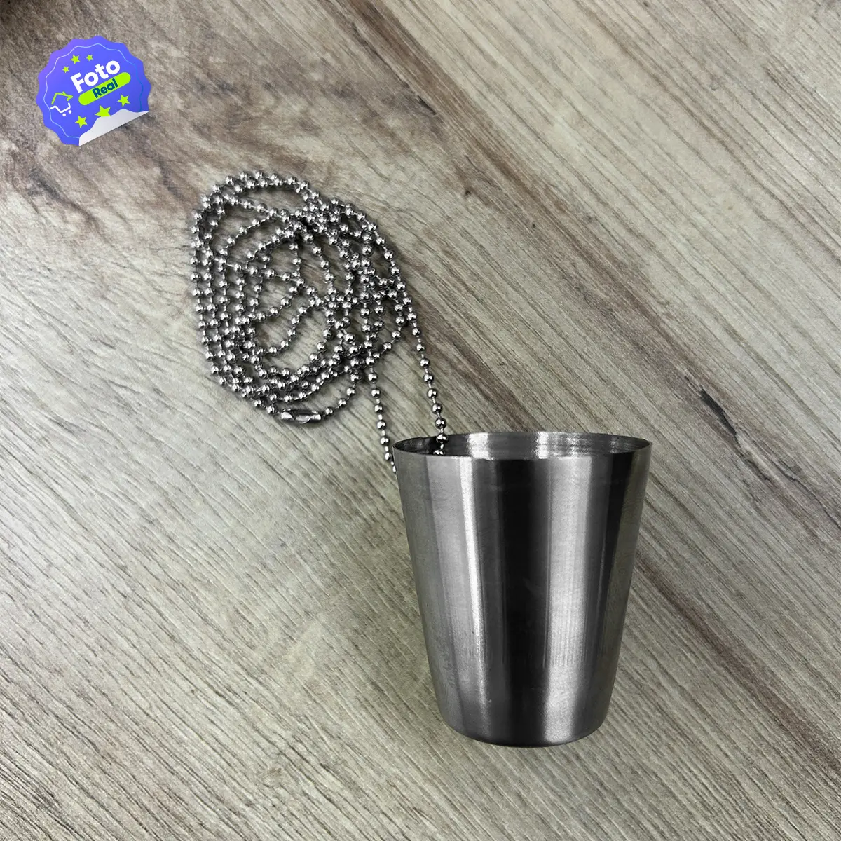 Set x2 collar copa tequilera shot acero inoxidable 23ml, ideal para fiestas.