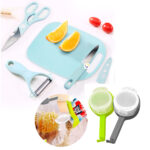 Combo Kit Tabla De Picar Con Accesorios + Clips Selladores - Imagen 1