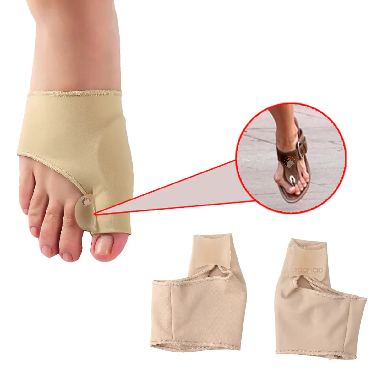 Set x2 correctores de juanete para aliviar dolor y alinear el dedo gordo del pie.