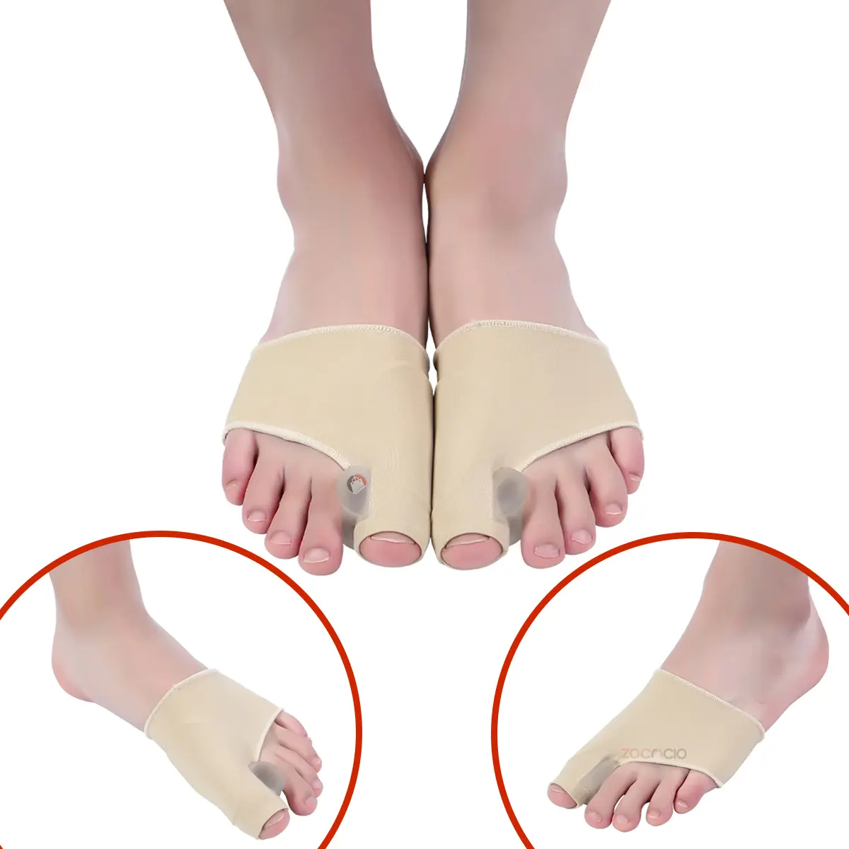 Set x2 Pares Corrector Juanete, separador dedos pie. Diseño ergonómico para alivio y comodidad.