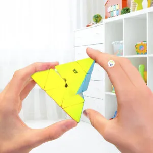 Set x3 Cubo Rubik Pirámide, rompecabezas mágico para niños y adultos, juego de lógica para manos.