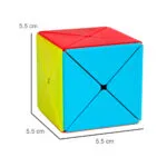 Cubo Rubik 5.5 cm colores vibrantes, rompecabezas 3D de esquina, juguete educativo para niños.