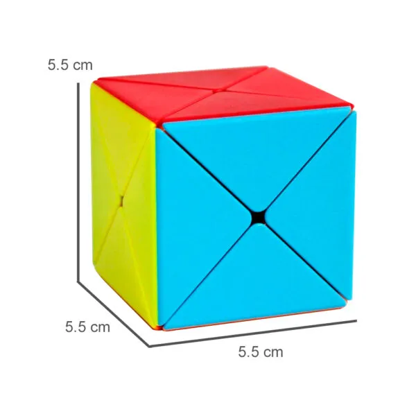Cubo Rubik 5.5 cm colores vibrantes, rompecabezas 3D de esquina, juguete educativo para niños.