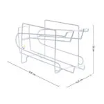Dispensador de latas para nevera, organizado, de alambre blanco, 41.5 x 22 x 14.5 cm.
