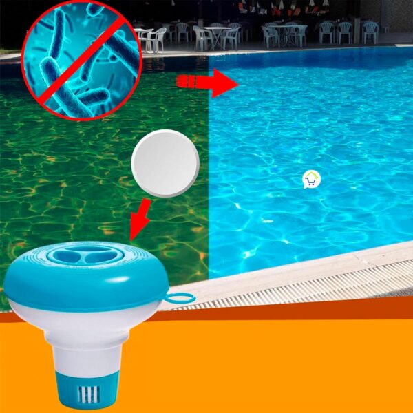 Set x2 Dispensador De Cloro Piscina Flotante Portable - Imagen 7