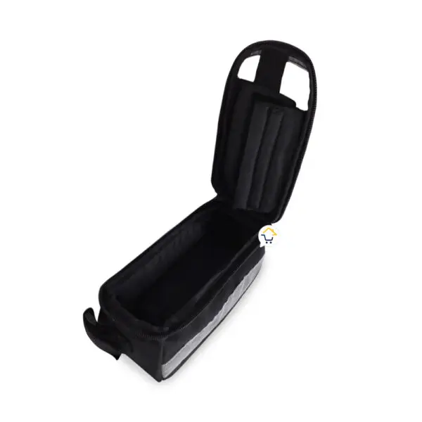 Estuche alforja impermeable para bicicleta, ideal para guardar celular y objetos pequeños.
