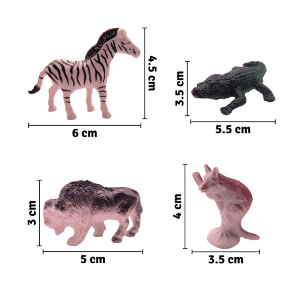 Set X8 Figuras Animales Salvajes Juguete Colección Didáctico Niños - Imagen 2