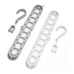 Set 5 ganchos ahorradores de espacio para organizar ropa en closet, ideales para maximizar el espacio de almacenamiento.