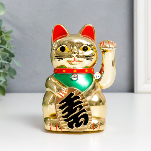 Gato De La Suerte Figura Decorativa Móvil Maneki Neko - Imagen 5