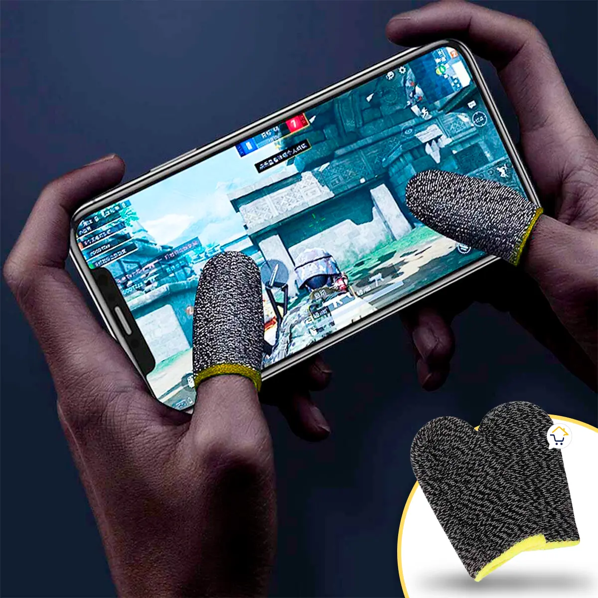 Set x2 Guantes Gamer para Dedo: Mejora tu juego en celular y tablet con máxima precisión y agarre.