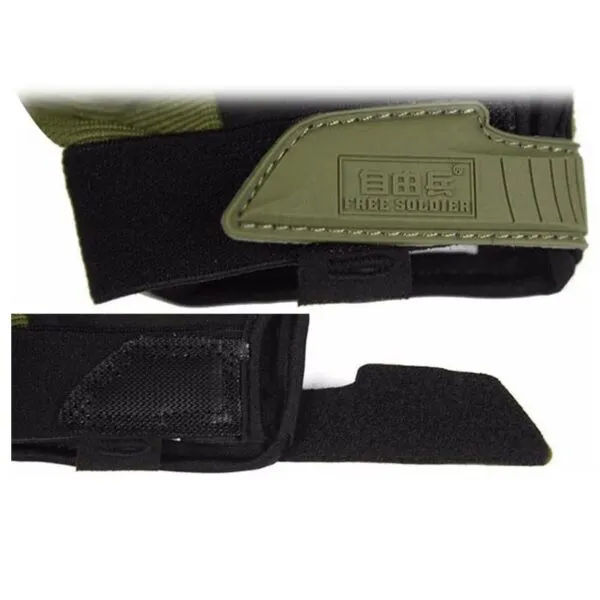 Guantes de medio dedo tácticos "Free Soldier" para moto, con agarre antideslizante.