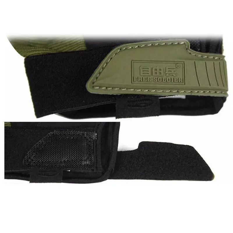Guantes de medio dedo tácticos "Free Soldier" para moto, con agarre antideslizante.