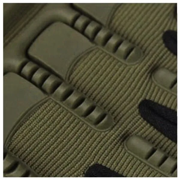Guantes tácticos medio dedo color verde oliva, para moto, antideslizantes y duraderos.