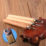 Set x6 gubias para tallar madera, ideal para tallar jabón y cerámica con precisión.