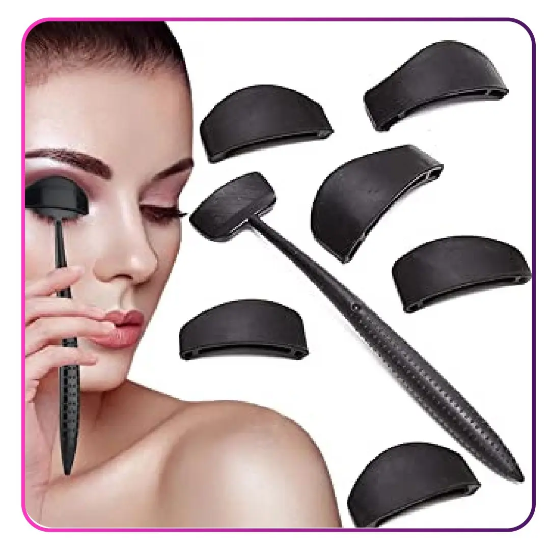Kit de maquillaje Guia de Crease Line con aplicador y moldes para ojos, ideal para aplicar sombra.